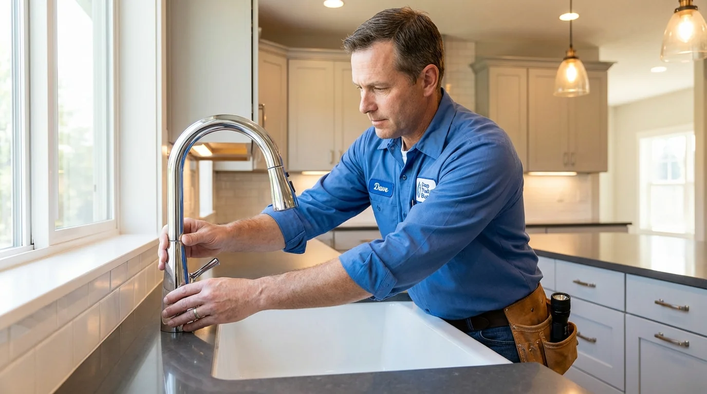 Kitchen faucet installation by Johns Plumbing LLC in New Rochelle