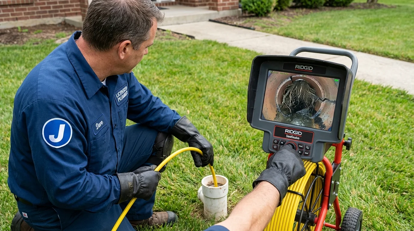 Sewer camera inspection being performed by Johns Plumbing LLC in New Rochelle